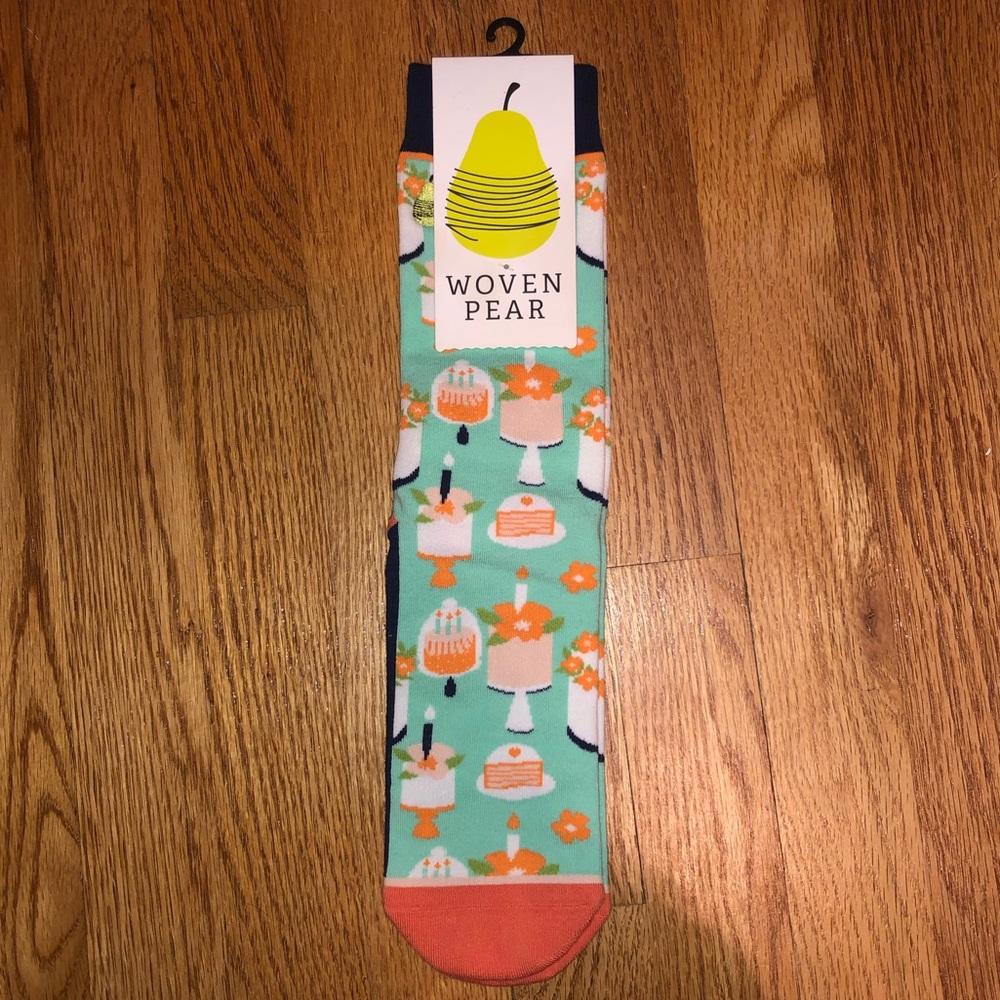 Woven Pear Happy Birthday Socks